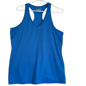 Under Armour Fitted HeatGear Tank Top Racerback‎ Blue XL Womens